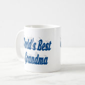 Mug Petite-mère bleue demi-typographie (Devant gauche)