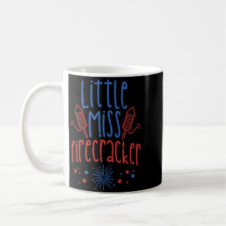 Mug Petite Miss Feu d'Artifice Drôle 4 Juillet Filles