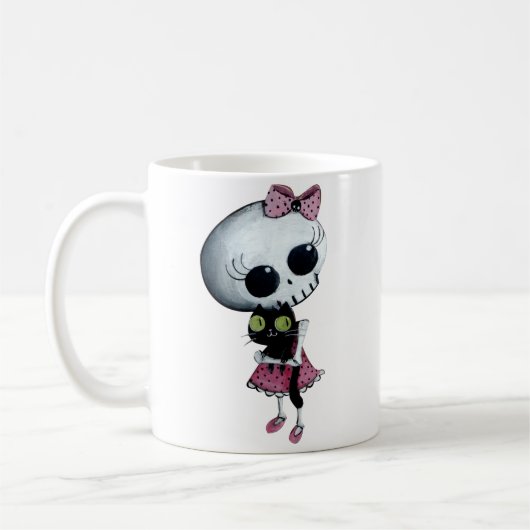 Mug Petite Mlle Death - beauté de Halloween (Gauche)