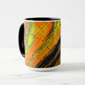 Mug Petite mosaïque jaunâtre et style déformé (Devant gauche)