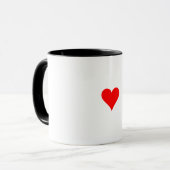 Mug Petite muqueuse à coeur rouge (Devant gauche)