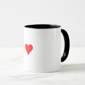 Mug Petite muqueuse à coeur rouge (Devant droit)