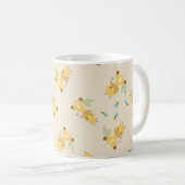 Mug Petite petite girafe florale brun clair (Devant droit)