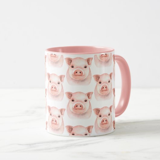 Mug Petite Petite Piglet Rose Pignon Pignon ferme Pays (Devant droit)