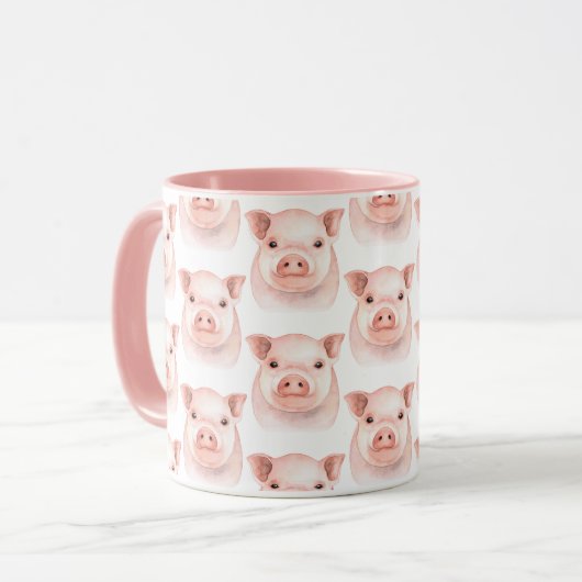 Mug Petite Petite Piglet Rose Pignon Pignon ferme Pays (Devant gauche)