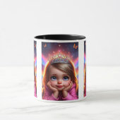 Mug Petite princesse rêveuse avec une couronne. (Centre)