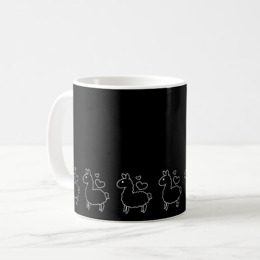 Mug Petite silhouette de lama (Devant gauche)