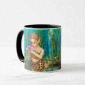 Mug Petite Sirène avec Fleur d'Anémone (Devant gauche)