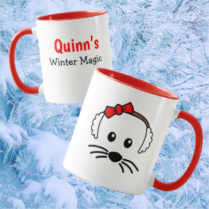 Mug Petite souris personnalisable Magie d'hiver