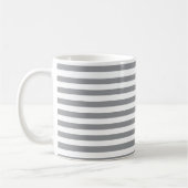 Mug Petites bandes de gris horizontales (Gauche)