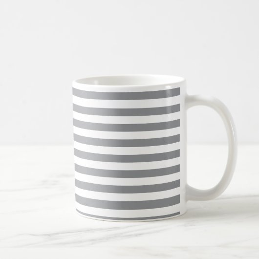 Mug Petites bandes de gris horizontales (Droite)