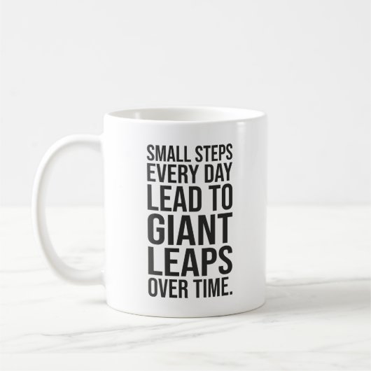 Mug Petites étapes vers des sauts géants - Motivation (Gauche)