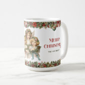 Mug Petites filles Noël Anges victoriens avec saint (Devant droit)