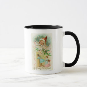 Mug Petites filles remarquant par la porte de chambre