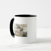 Mug Petites filles tenant un présent et un arbre (Devant gauche)