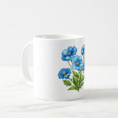 Mug Petites Fleurs Bleues (Devant gauche)