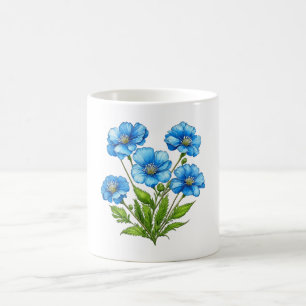 Mug Petites fleurs bleues