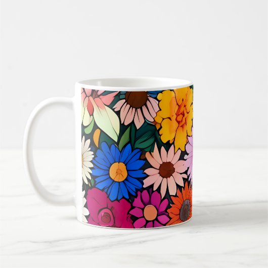 Mug Petites fleurs mignonnes (Gauche)