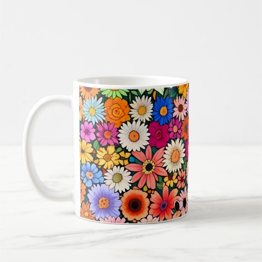 Mug Petites fleurs mignonnes (Gauche)