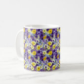 Mug Petites panneaux violets et jaunes (Devant gauche)