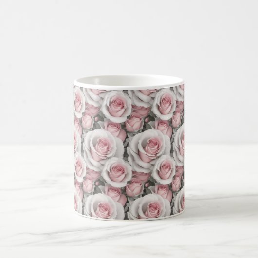 Mug Petites roses roses et blanches (Centre)