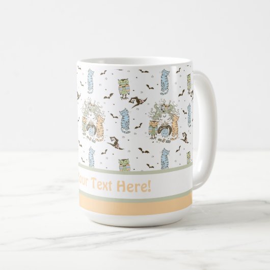 Mug Petites sorcières mignonnes avec chauves-souris ch (Devant droit)