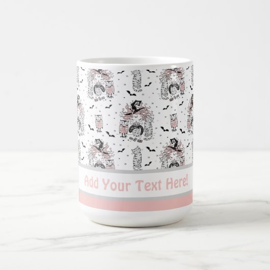 Mug Petites sorcières mignonnes avec chauves-souris ch (Centre)