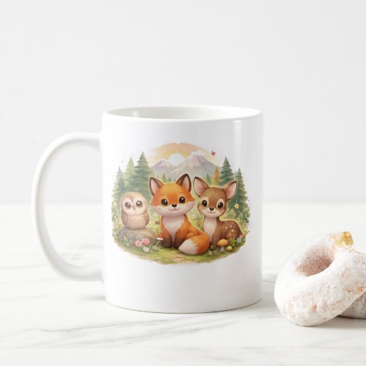 Mug Petits amis de la forêt : Une aventure de renard,  (Avec donut)