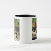 Mug Petits animaux de loup de bois de construction (Centre)