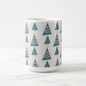 Mug Petits arbres gribouillages rose vert (Centre)