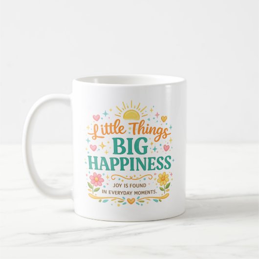 Mug Petits Bonheurs Colorés Inspirants (Gauche)