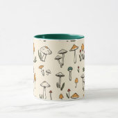 Mug Petits champignons de forêt sur un Arrière - plan (Centre)