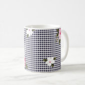Mug Petits chèques sans couture et motif floral abstra (Devant droit)