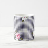 Mug Petits chèques sans couture et motif floral abstra (Centre)