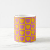 Mug Petits coeurs d'échecs grille sans couture motif. (Centre)
