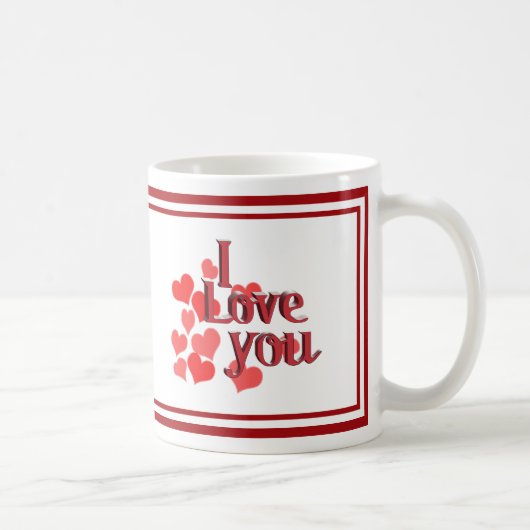 Mug Petits Cœurs - Je t'aime (Droite)