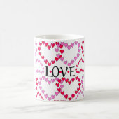 Mug Petits coeurs rose rouge AMOUR (Centre)