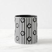 Mug Petits crânes Whimsical Crâne noir et blanc (Centre)