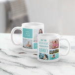 Mug Petits-enfants mamans - Photo Collage<br><div class="desc">Seules les meilleures mamans sont promues à la Nanny ! Célébrez la grand-mère avec cette douce tasse de photo avec la citation de la typographie manuscrite et sept photos de ses petits-enfants arrangées dans un montage. Personnalisez avec un message personnalisé (nous l'aimons avec les noms des petits-enfants) et l'année pour...</div>