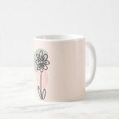 Mug Petits-enfants personnalisés Noms Moins d'art flor (Devant droit)