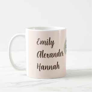 Mug Petits-enfants personnalisés Noms Moins d'art flor
