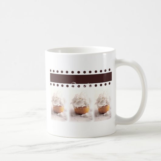 Mug Petits gâteaux blancs sur les articles Brown (Droite)