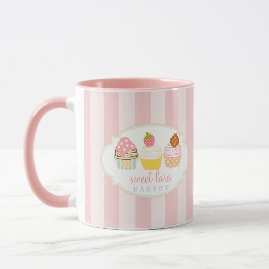 Mug Petits gâteaux doux de café de boulangerie rétros (Gauche)