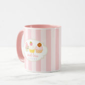 Mug Petits gâteaux doux de café de boulangerie rétros (Devant gauche)