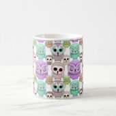 Mug Petits hiboux mignons aux couleurs pastel (Centre)