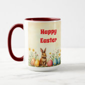 Mug Petits Lapins Et Oeufs De Pâques Collection Popula (Gauche)