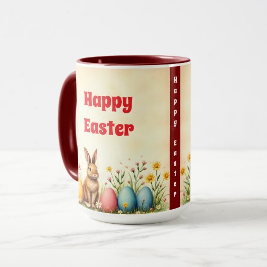 Mug Petits Lapins Et Oeufs De Pâques Collection Popula (Devant gauche)