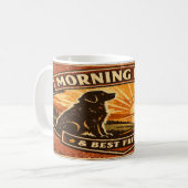 Mug Petits Matins Dorés & Grands Crus - Golden Retriev (Devant gauche)