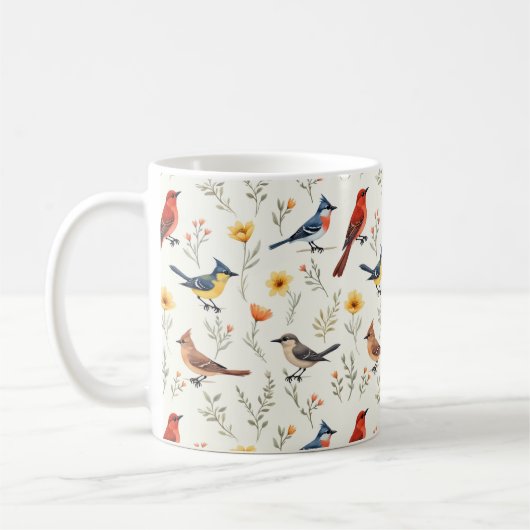 Mug Petits oiseaux colorés (Gauche)