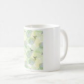 Mug petits oiseaux sur feuilles vertes motif nature (Devant droit)